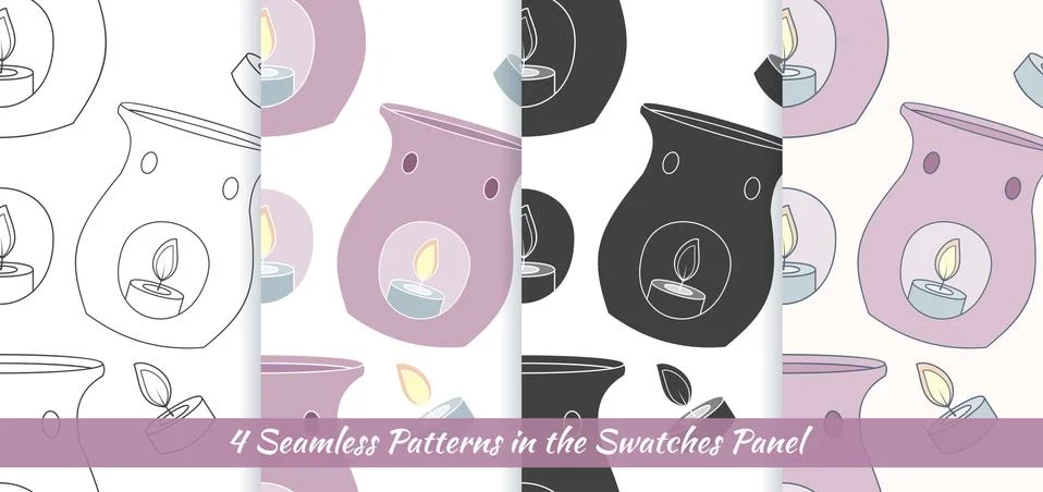 Seamless patterns with Thai massage, spa elements Stock Illustration
