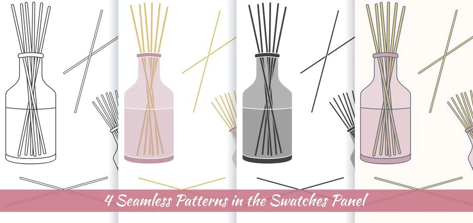 Seamless patterns with Thai massage, spa elements Stock Illustration