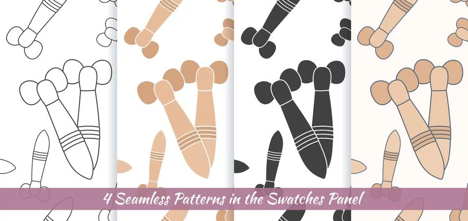 Seamless patterns with Thai massage, spa elements Stock Illustration