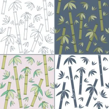 Seamless patterns with Thai massage, spa elements Stock Illustration