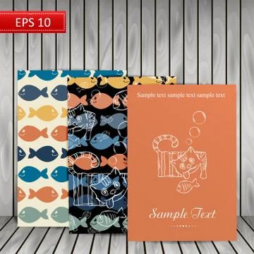 Seamless patterns under a mask.A series of strange animals.Cra Stock Illustration