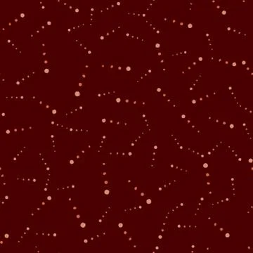 Seamless patterns on a wine color background. Circles, spots form dotted lines Stock Illustration