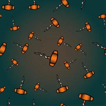 Seamless pattern.Vector hand drawn illustration Stock Illustration