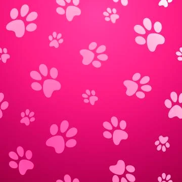 Seamless paw pet pattern Stock Illustration