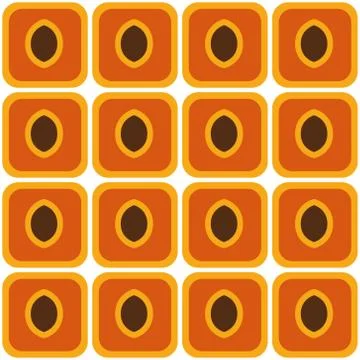 Seamless peach pattern Illustrazione stock