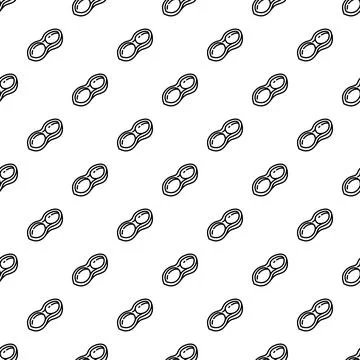 Seamless peanut pattern creating a repeating background Stock Illustration