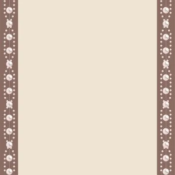Seamless pearl background with vertical borders. Stock Illustration