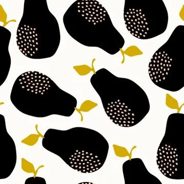 Seamless Pears Pattern Stock Illustration