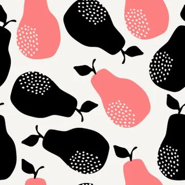 Seamless Pears Pattern Stock Illustration