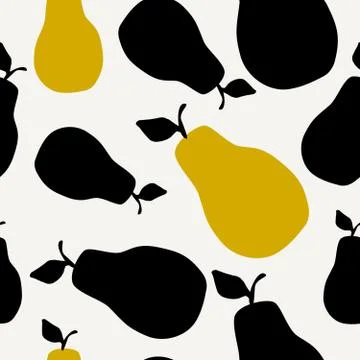 Seamless Pears Pattern Stock Illustration