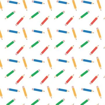 Seamless pencil pattern. back to school  Pattern. Background Stock Illustration