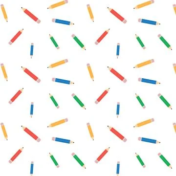 Seamless pencil pattern. back to school  Pattern. Background Stock Illustration