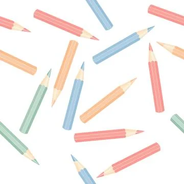 Seamless pencils Stock Illustration