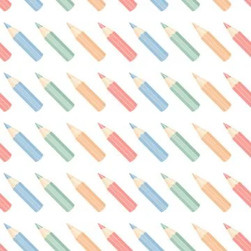 Seamless pencils Stock Illustration