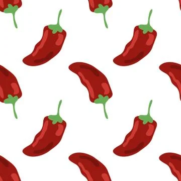 Seamless pepper pattern Stock Illustration