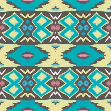 Seamless peruvian pattern. Hand drawn aztec illustration. 스톡 일러스트