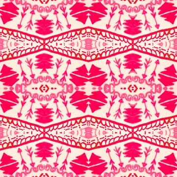 Seamless peruvian pattern. Hand drawn aztec illustration. Stock Illustration