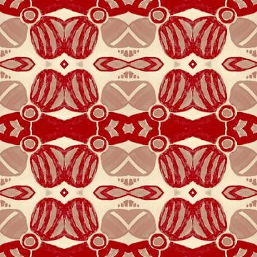 Seamless peruvian pattern. Hand drawn aztec illustration. Stock Illustration