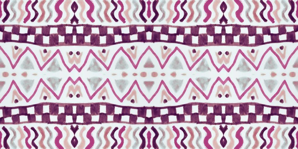 Seamless peruvian pattern. Hand drawn aztec illustration. 스톡 일러스트