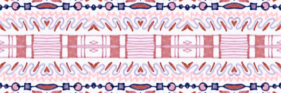 Seamless peruvian pattern. Hand drawn aztec illustration. Stock Illustration