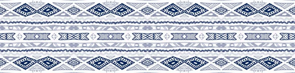 Seamless peruvian pattern. Hand drawn aztec illustration. Stock Illustration