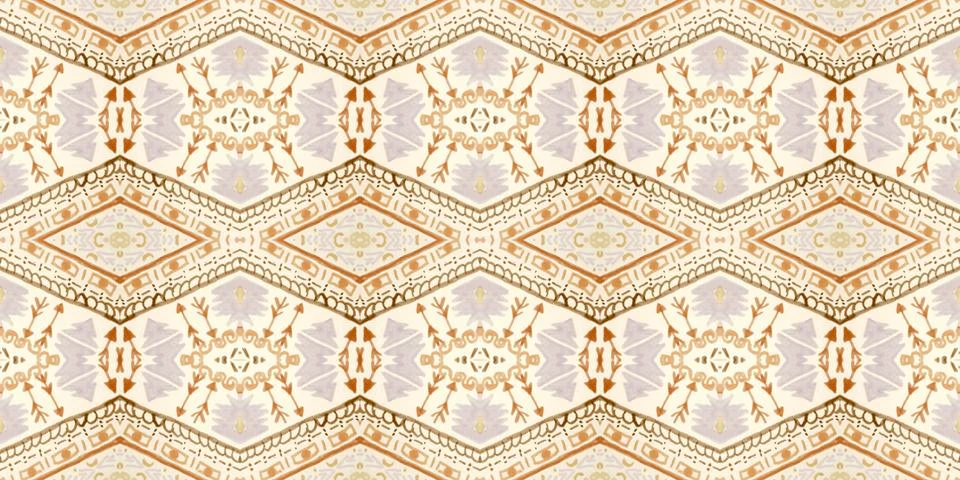 Seamless peruvian pattern. Hand drawn aztec illustration. Stock-Illustration