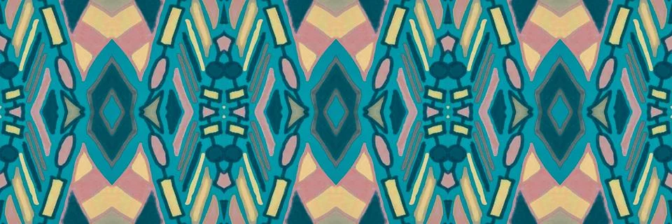 Seamless peruvian pattern. Hand drawn aztec illustration. 스톡 일러스트