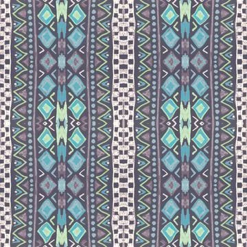 Seamless peruvian pattern. Hand drawn aztec illustration. 스톡 일러스트