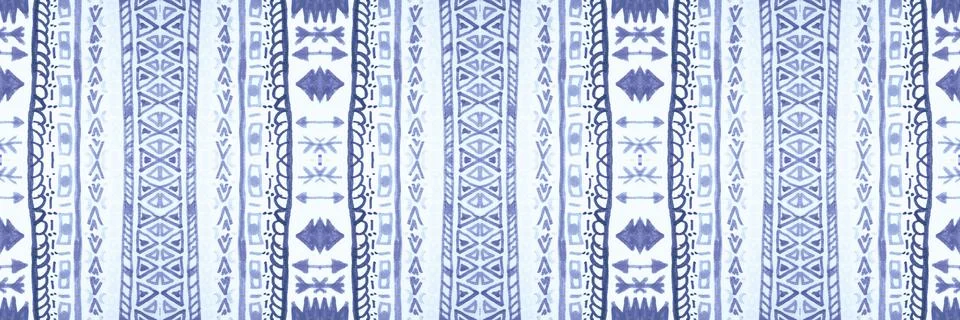Seamless peruvian pattern. Hand drawn aztec illustration. Stock Illustration