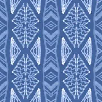 Seamless peruvian pattern. Hand drawn aztec illustration. Stock Illustration