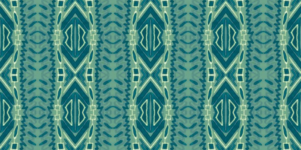 Seamless peruvian pattern. Hand drawn aztec illustration. Stock Illustration