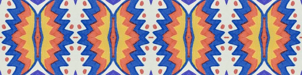 Seamless peruvian pattern. Hand drawn aztec illustration. Stock Illustration