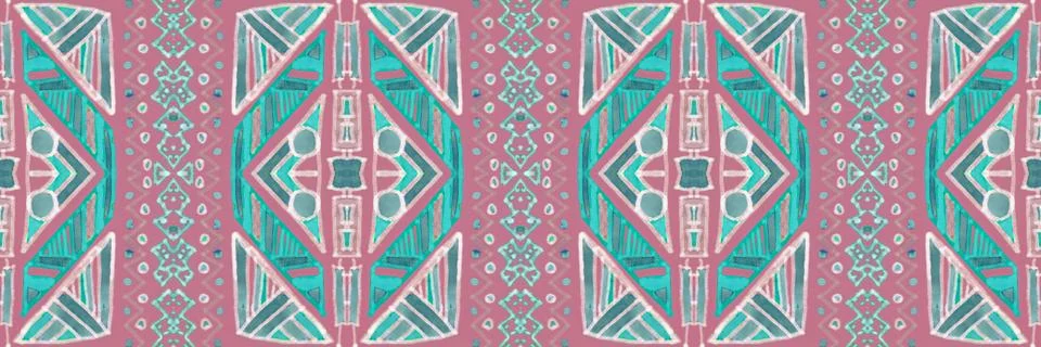 Seamless peruvian pattern. Hand drawn aztec illustration. Stock-Illustration