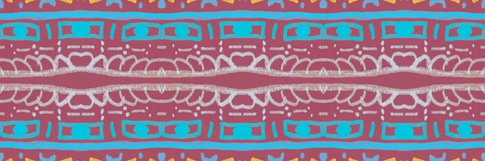 Seamless peruvian pattern. Hand drawn aztec illustration. Illustrazione stock
