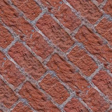 Seamless photo pattern of red brick wall. Suitable for town design or game le Stock Photos