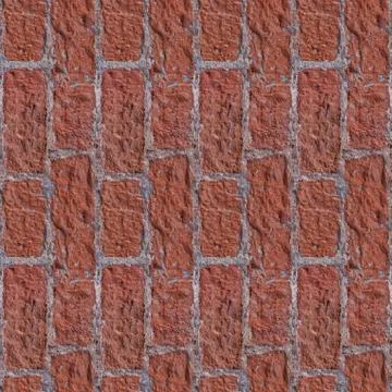 Seamless photo pattern of red brick wall. Suitable for town design or game le Stock Photos