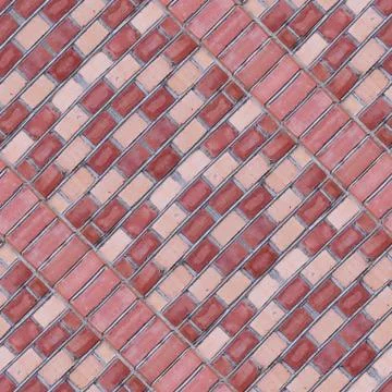Seamless photo pattern of red bricks asian rhombus. Stock Photos