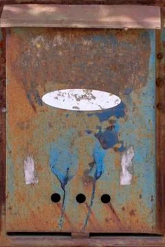 Seamless photo texture of mailbox stack with rust Stock Photos