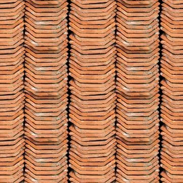 Seamless photo texture of stack of Dutch roof tile Stock Photos