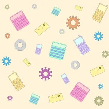 Seamless picture with different techniques Stock Illustration