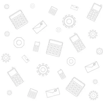 Seamless picture with different techniques Stock Illustration