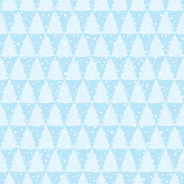 Seamless pine trees pattern Stock Illustration