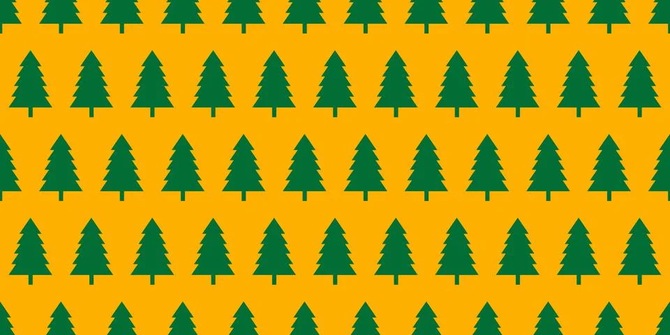 Seamless Pine Trees Texture - Vector Background Design イラスト素材