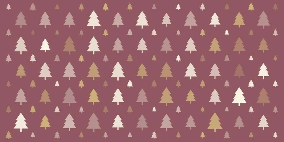 Seamless Pine Trees Texture - Vector Background Design Illustrazione stock