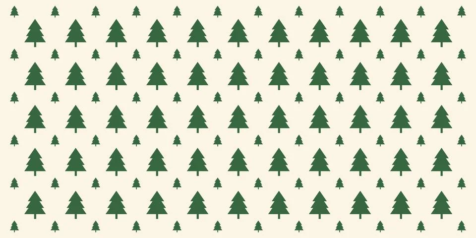 Seamless Pine Trees Texture - Vector Background Design 스톡 일러스트
