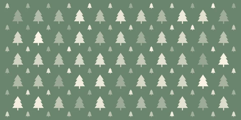 Seamless Pine Trees Texture - Vector Background Design Illustrazione stock