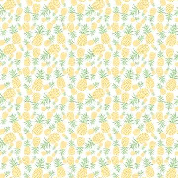 Seamless pineapple pattern. Doodle vector with ananas. Vintage pineapple pattern Stock-Illustration