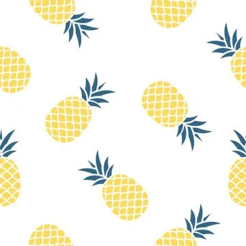 Seamless pineapple pattern Stock Illustration