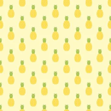 Seamless pineapple pattern. summer background Stock Illustration