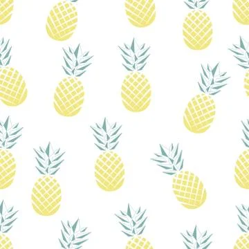 Seamless pineapple pattern in vector Stock Illustration